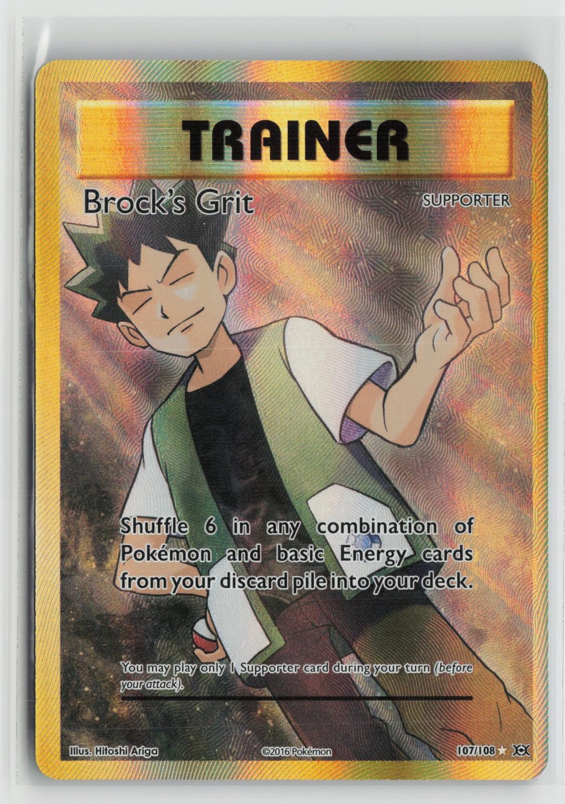 Brock's Grit 107/108 Ultra Rare Evolutions Pokemon NM