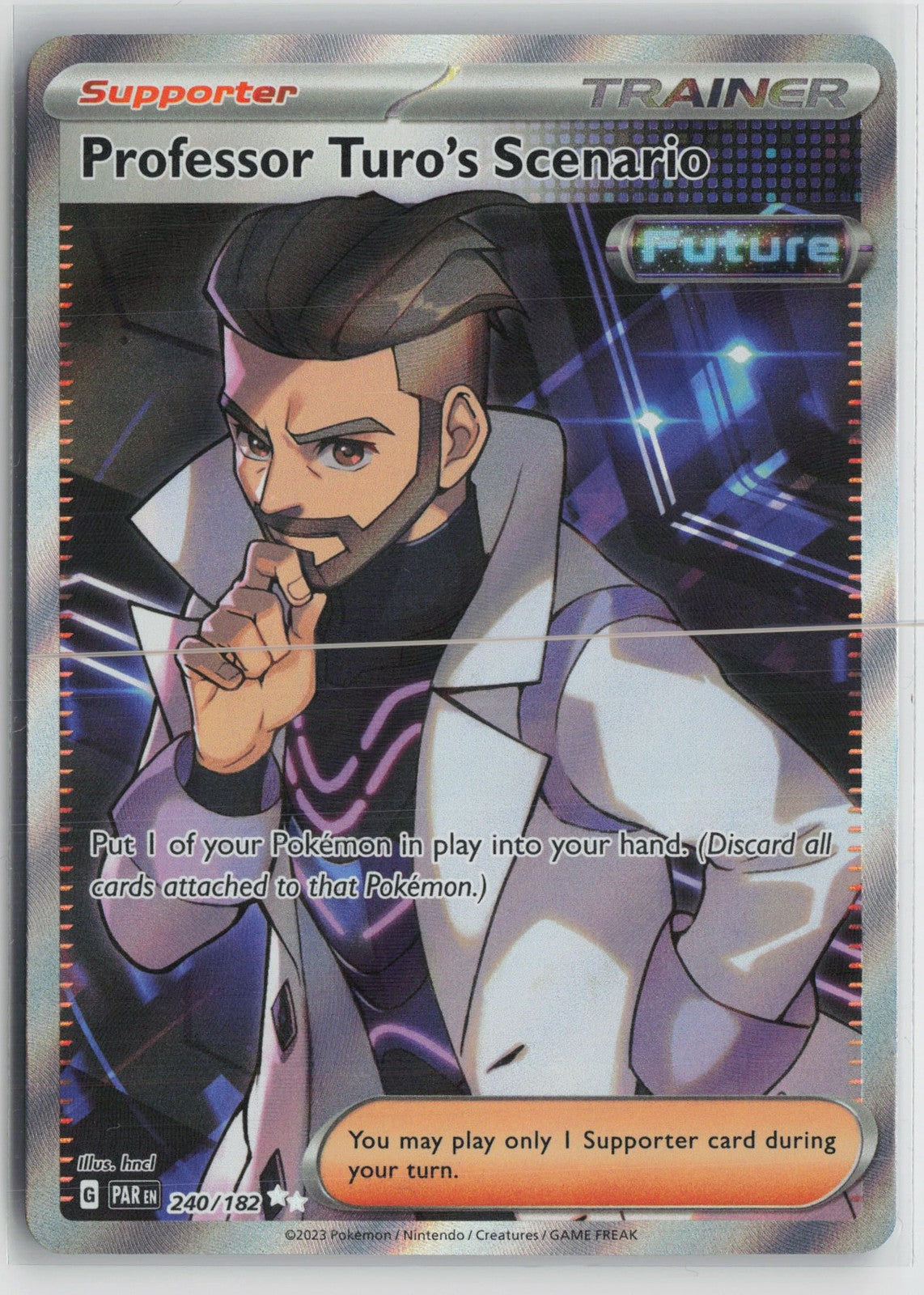 Professor Turo's Scenario 240/182 Ultra Rare Paradox Rift Pokemon NM