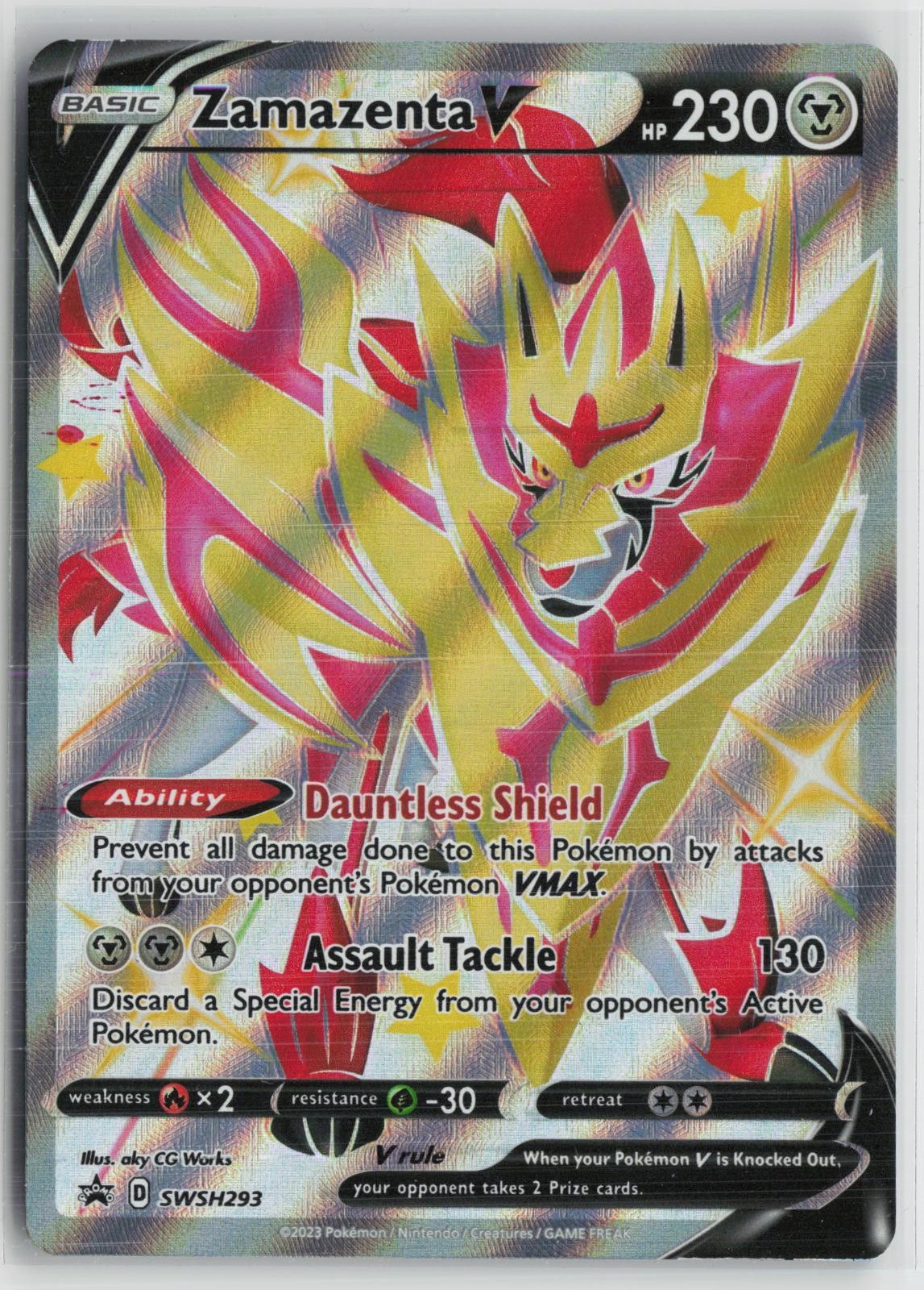 Zamazenta V (Shiny) SWSH293 Holo Promo Sword & Shield Promo Pokemon NM