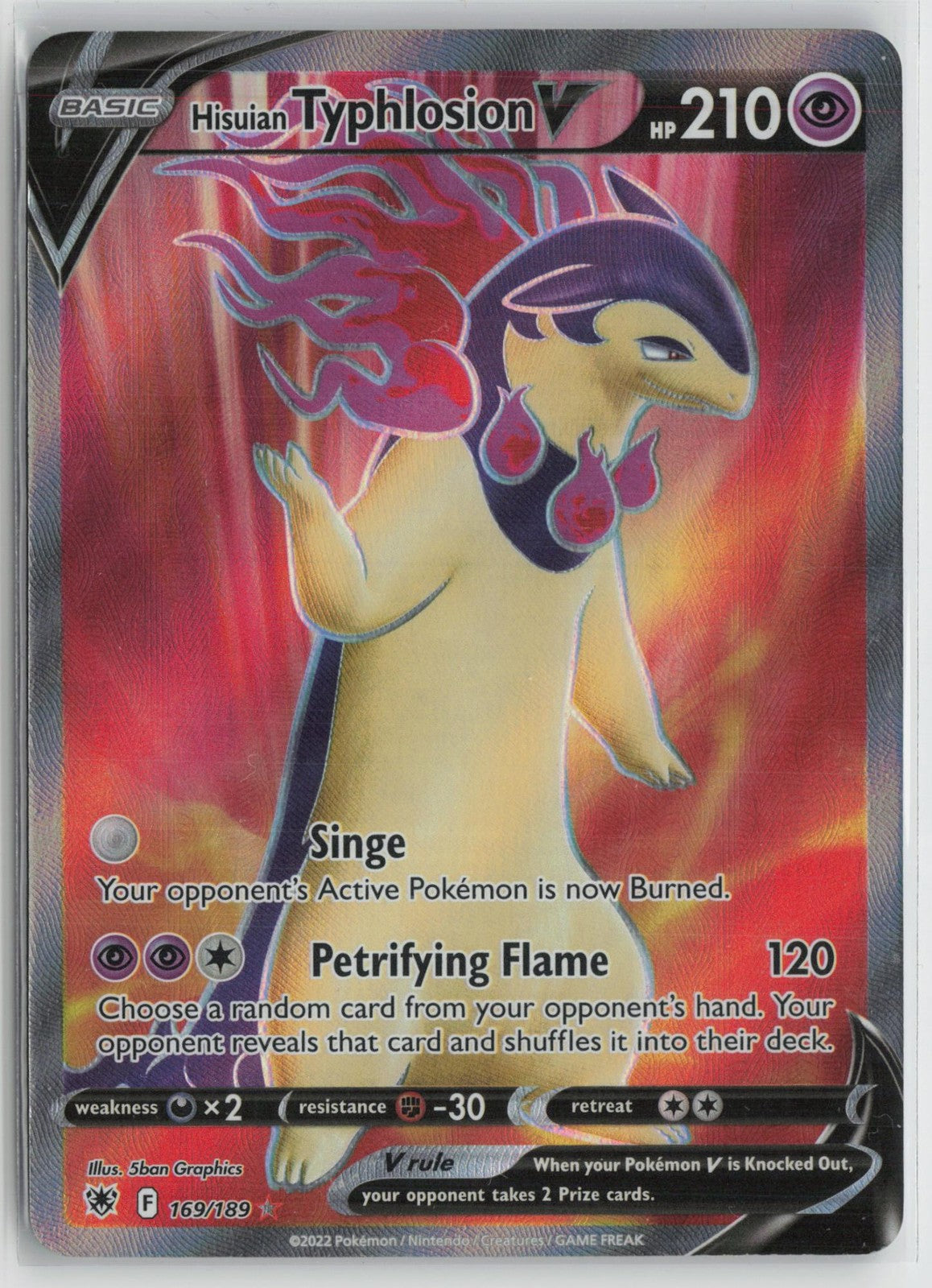 Hisuian Typhlosion V 169/189 Rare Ultra Astral Radiance Pokemon NM