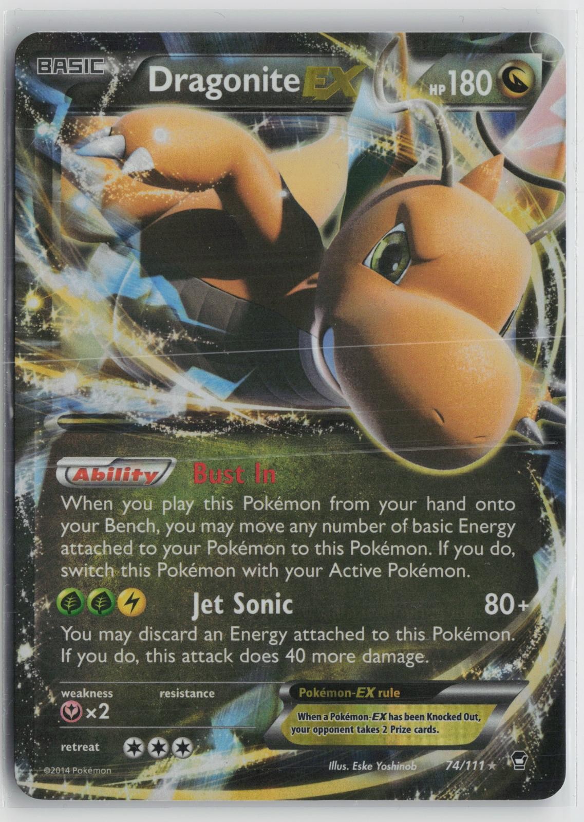 Dragonite EX 74/111 Holo EX Rare Furious Fists Pokemon LP