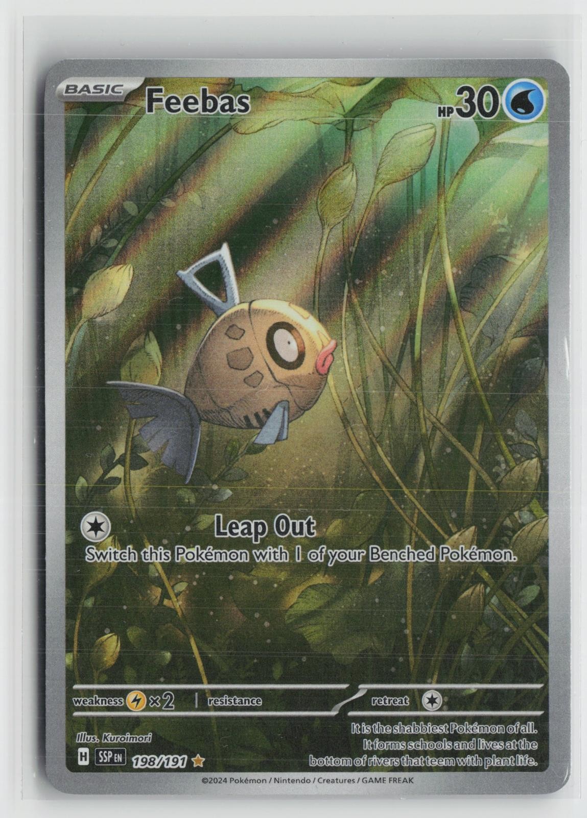 Feebas 198/191 Illustration Rare Surging Sparks Pokemon NM