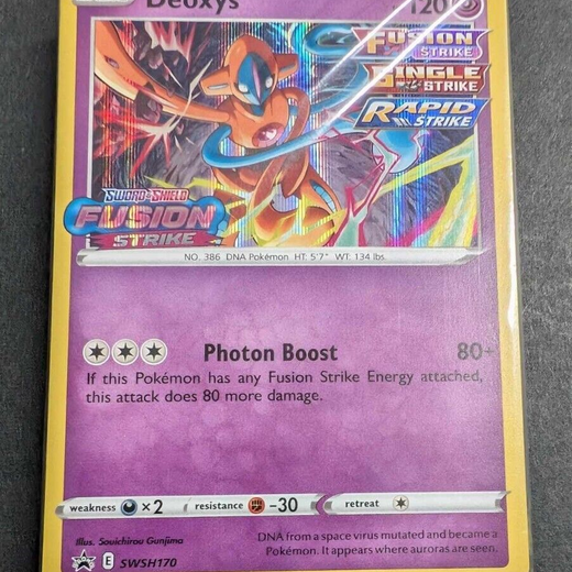 Deoxys- Fusion Strike Prerelease Stamped Promo SWSH170 - Black Star Sealed 2021