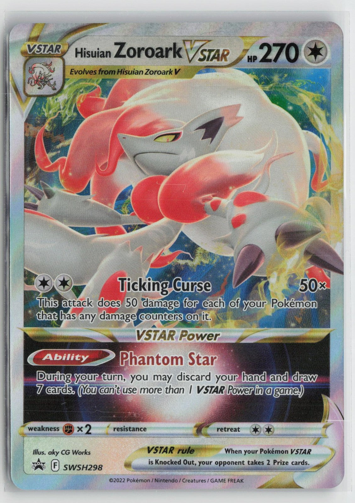 Hisuian Zoroark VSTAR SWSH298 Holo Promo Sword & Shield Promo Pokemon NM