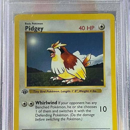 Pidgey 57/102 1st Edition Game Pokemon PSA 90
