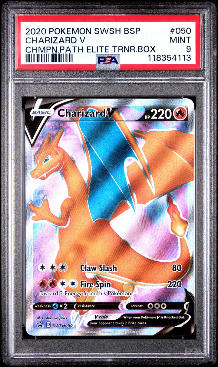 Charizard V 050/073 Champion's Path Elite Trainer Box Pokemon PSA 90