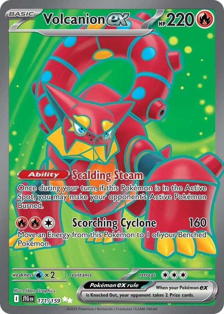 Volcanion ex 171/180 Journey Together JTG Ultra Rare Near Mint Pokemon 2025