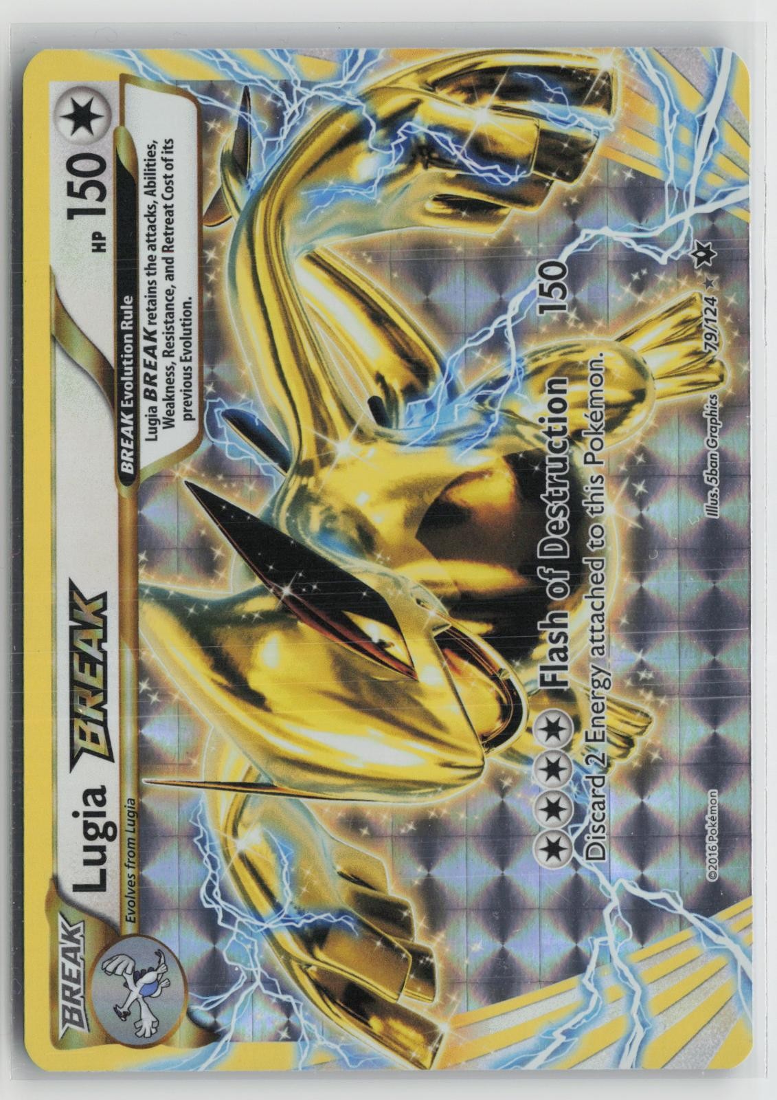 Lugia BREAK 79/124 BREAK Rare Fates Collide Pokemon LP