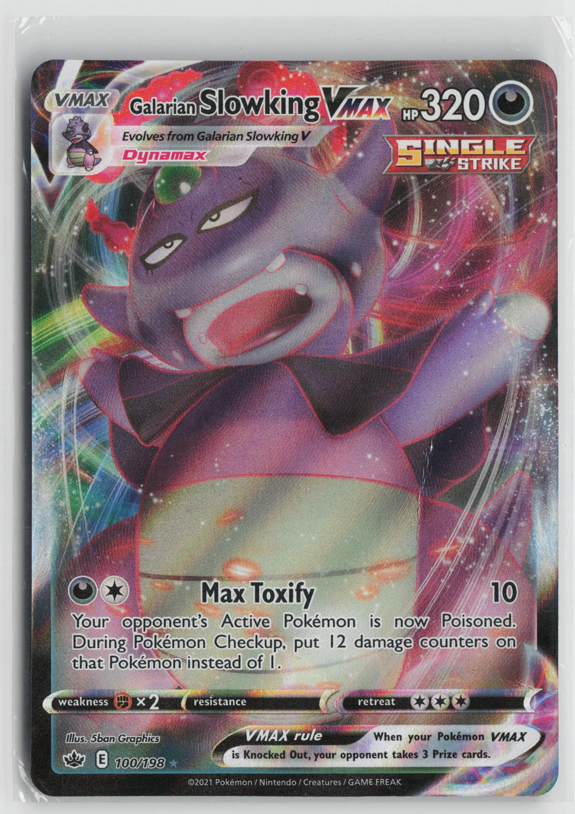 Galarian Slowking VMAX Ultra Rare SWSH06: Chilling Reign 100/198 NM