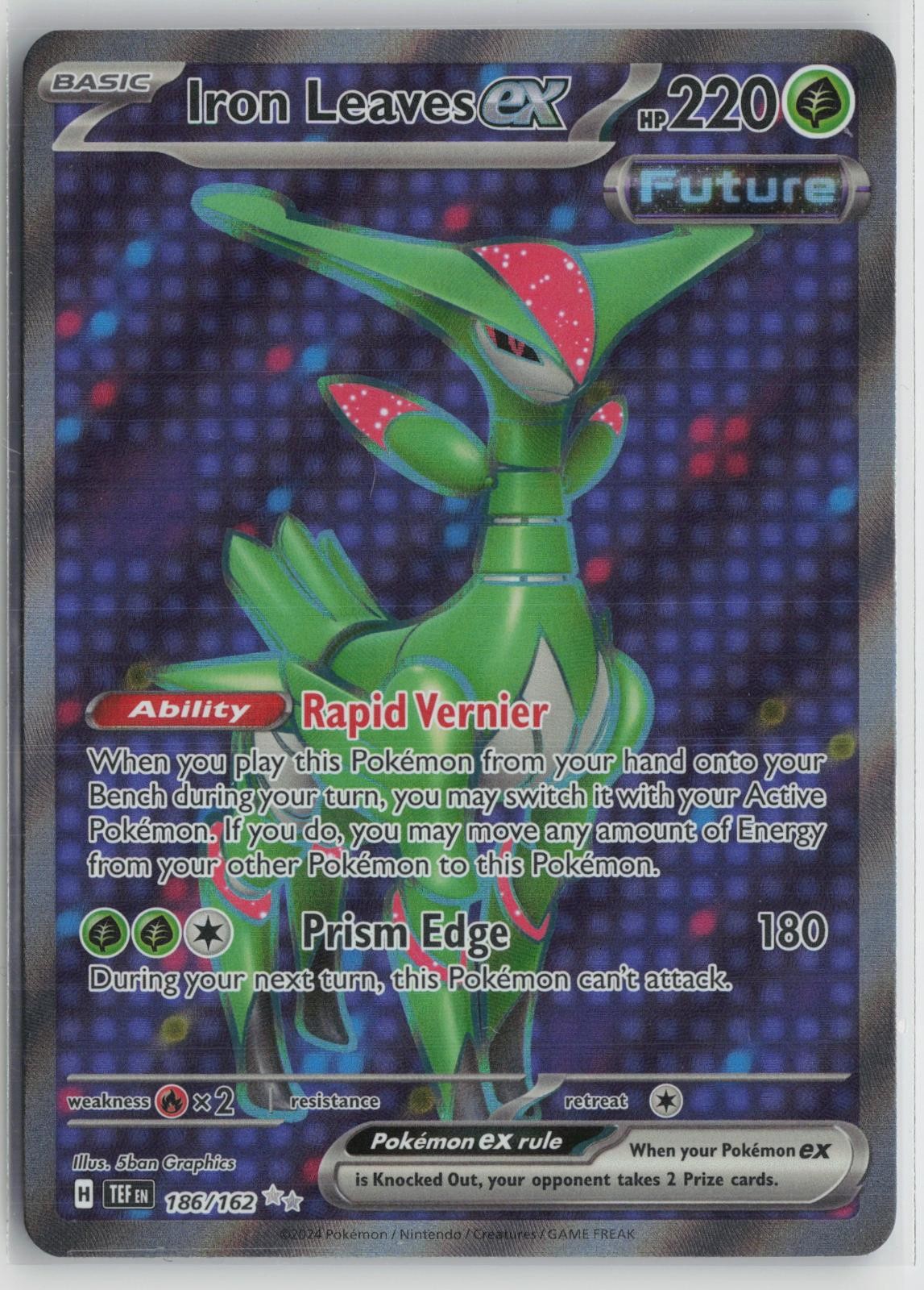 Iron Leaves ex 186/162 Ultra Rare Temporal Forces Pokemon NM