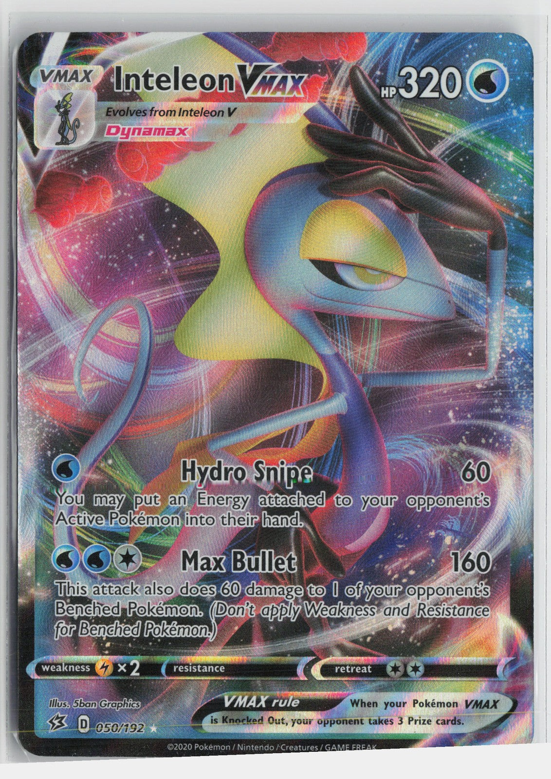 Inteleon VMAX Ultra Rare SWSH02: Rebel Clash 050/192 NM
