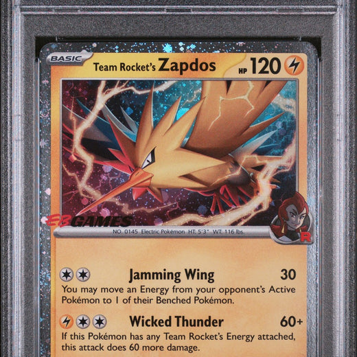 Team Rocket's Zapdos 070/182 Eb Games Exclusive Pokemon PSA 90