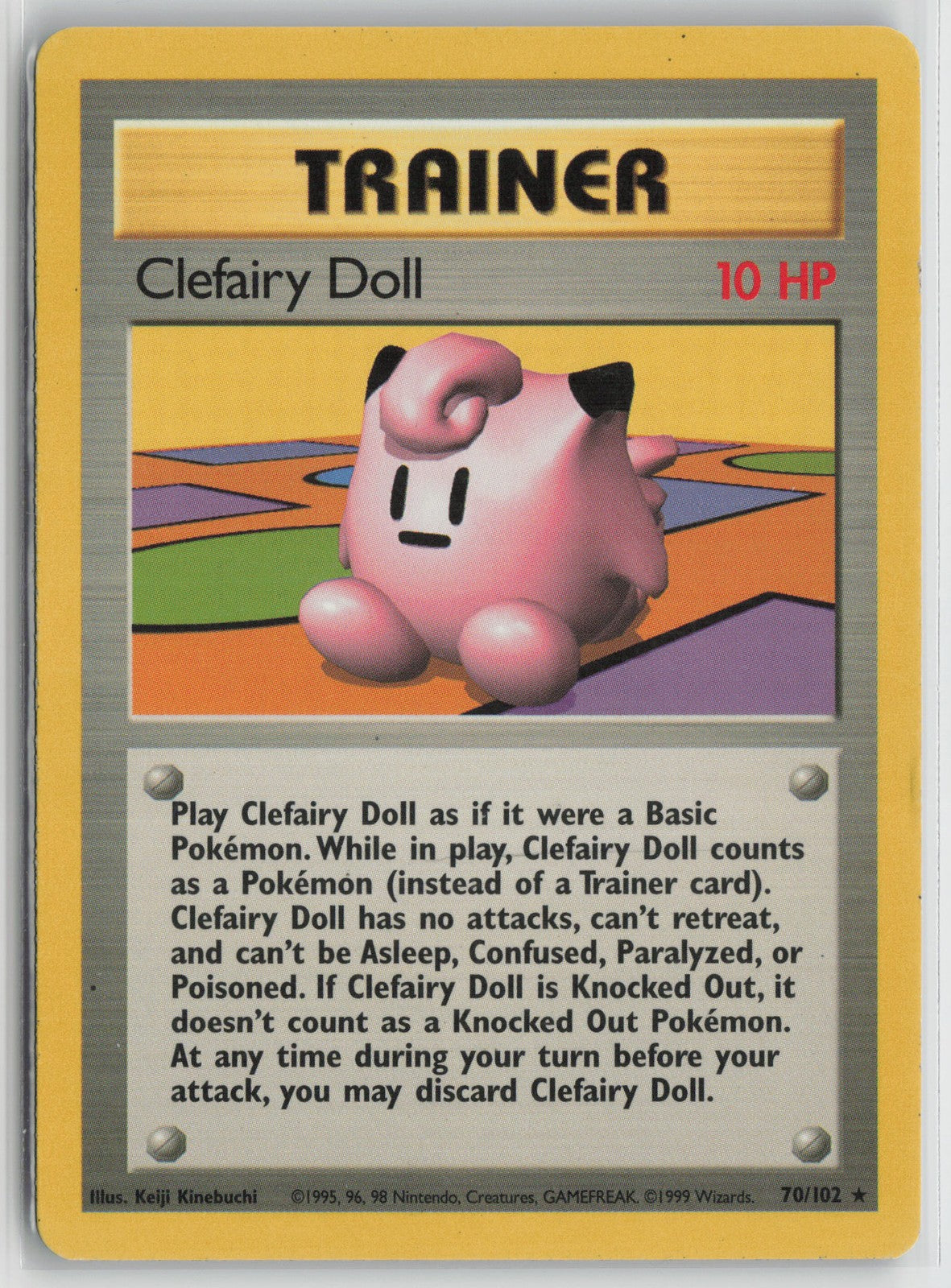 Clefairy Doll Rare Base Set (Shadowless) 070/102 NM
