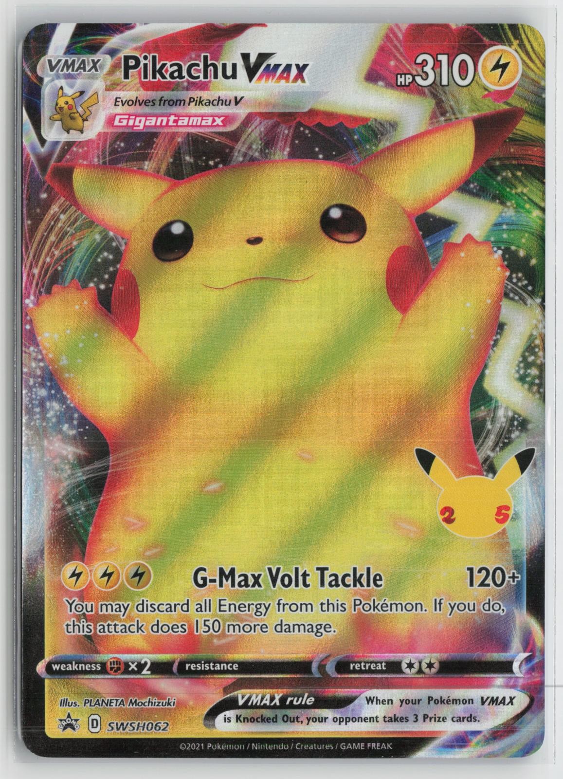 Pikachu VMAX SWSH062 Holo Promo Sword & Shield Promo Pokemon NM