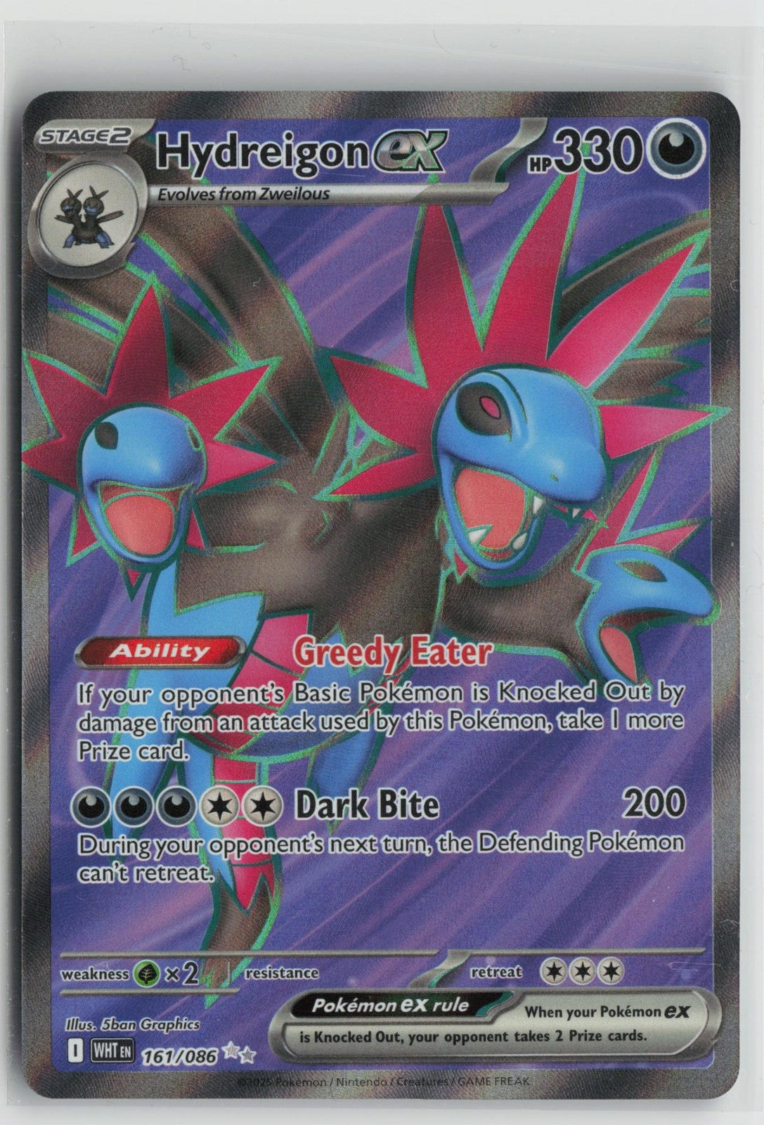 Hydreigon ex 161/086 Ultra Rare White Flare Pokemon NM