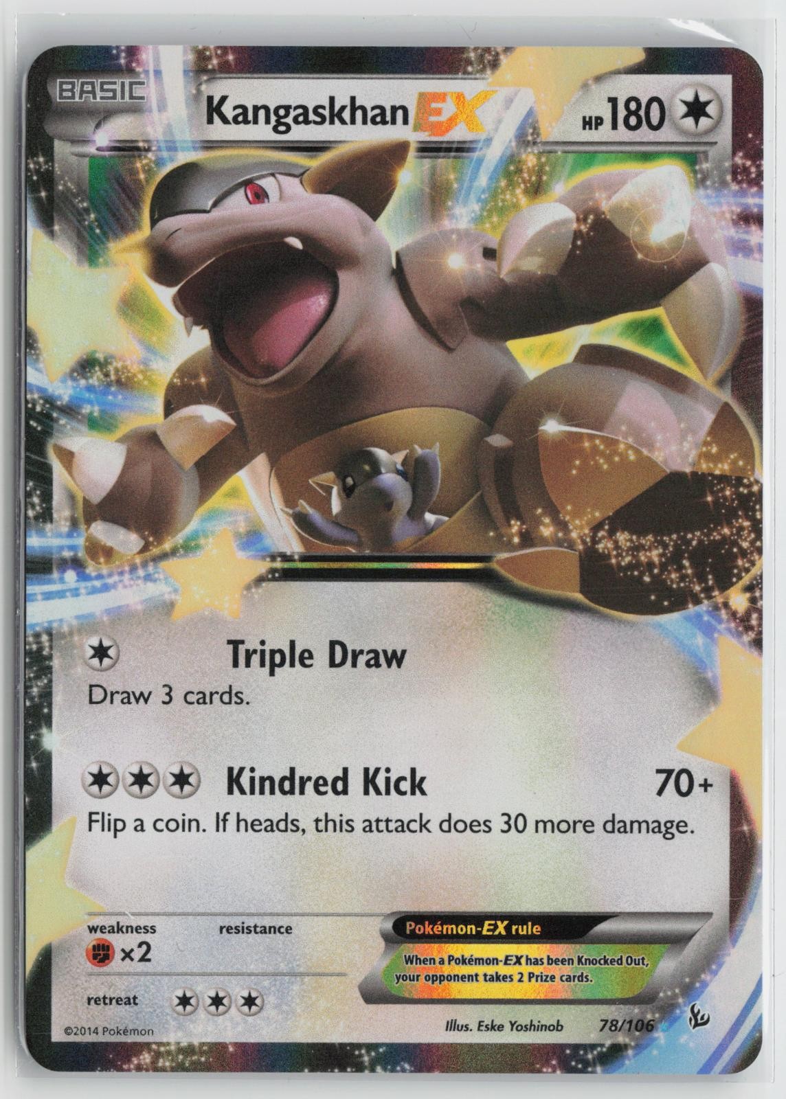 Kangaskhan EX 78/106 Holo EX Rare Flashfire Pokemon NM