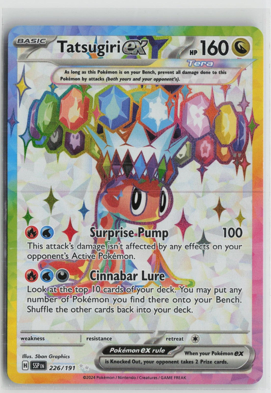Tatsugiri ex 226/191 Ultra Rare Surging Sparks Pokemon NM