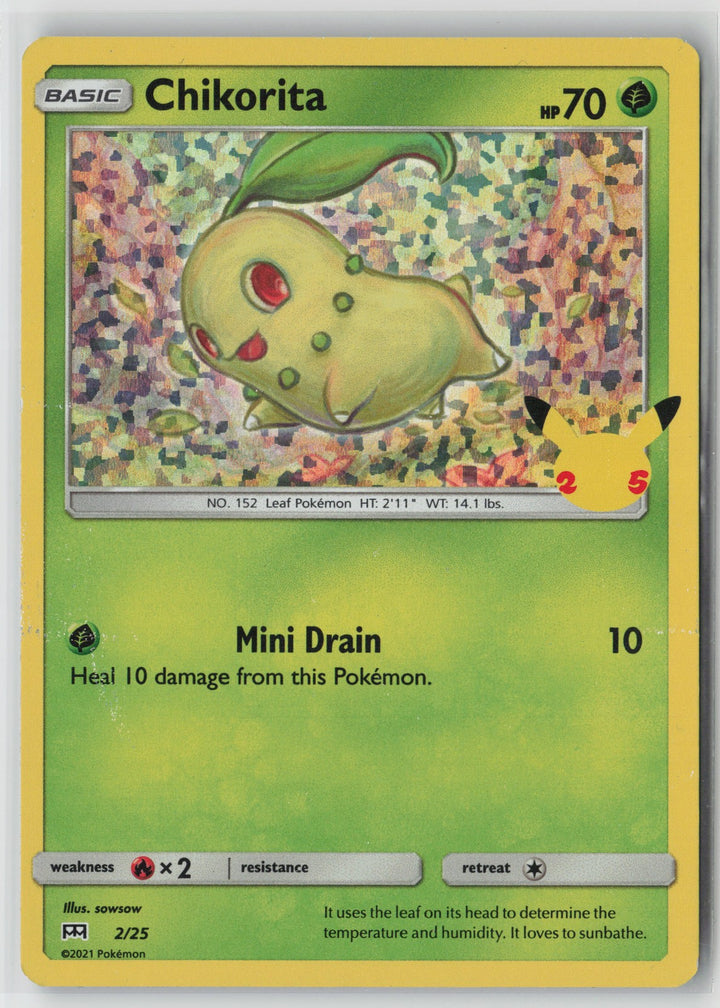 Chikorita - 2/25 Promo McDonald's 25th Anniversary Promos 002/025 NM0