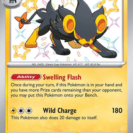 Luxray 137/091 Paldean Fates PAF Shiny Rare Near Mint Pokemon 2024