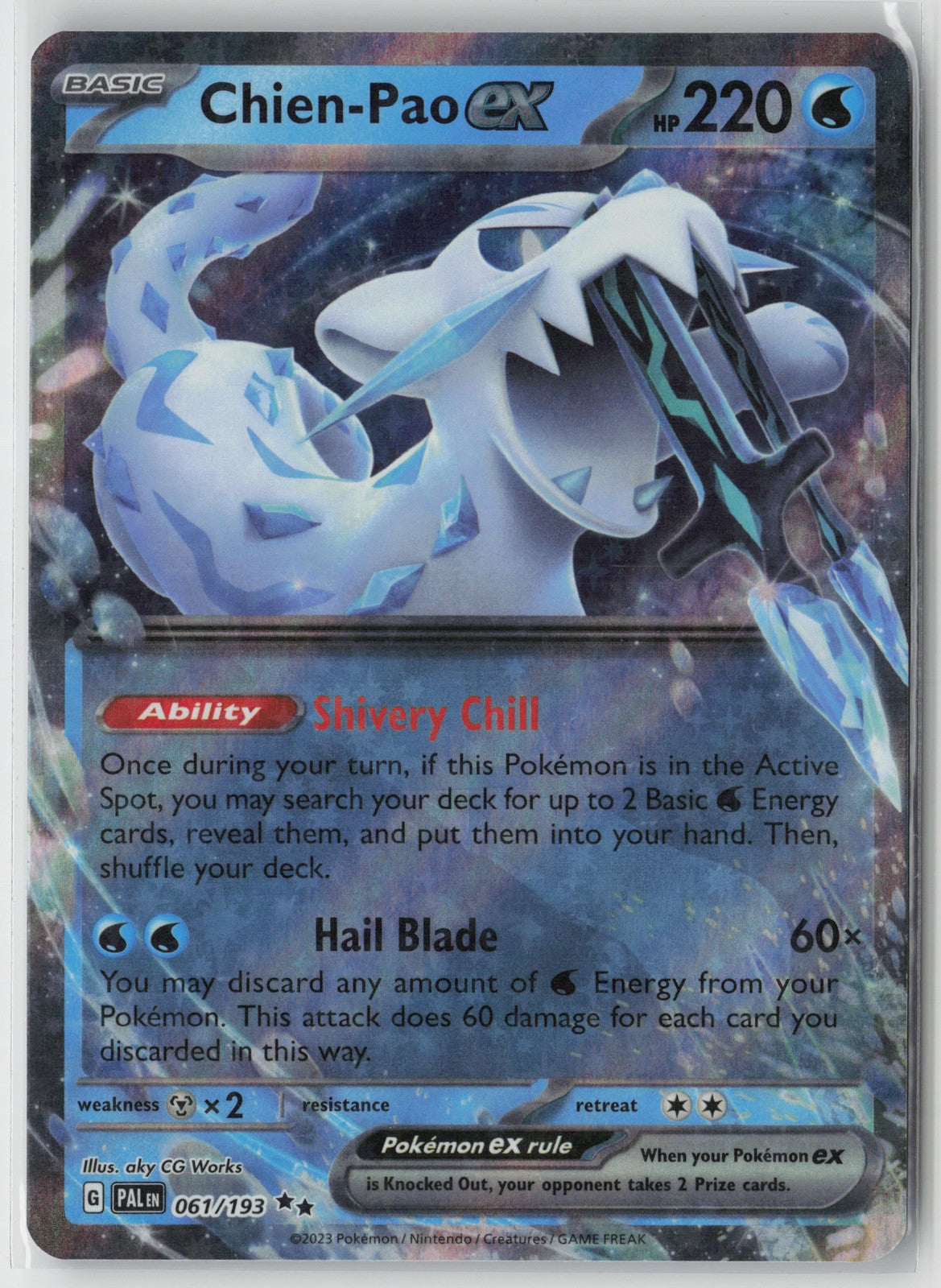 Chien-Pao ex Double Rare SV02: Paldea Evolved 061/193 NM