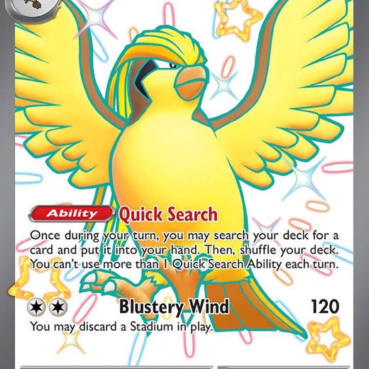Pidgeot ex 221/091 Paldean Fates PAF Shiny Ultra Rare near mint Pokemon 2024