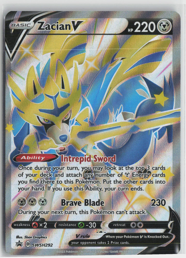 Zacian V (Shiny) Promo SWSH: Sword & Shield Promo Cards SWSH292 NM0