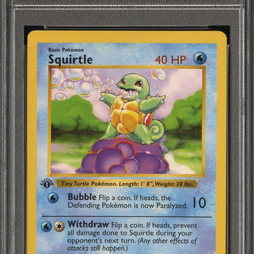 Squirtle 63/102 1st Edition Shadowless Pokemon PSA 80