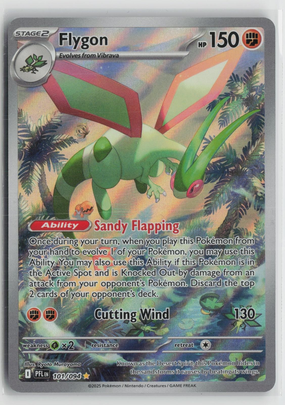 Flygon 101/094 Illustration Rare Phantasmal Flames Pokemon NM