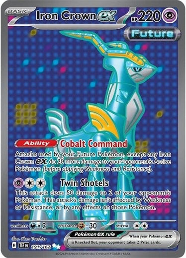 Iron Crown ex 191/162 Temporal Forces TEF Ultra Rare Near Mint Pokemon 2024