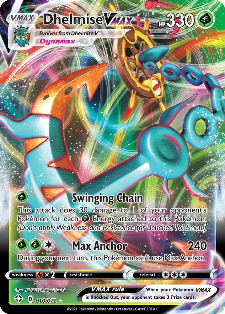 Dhelmise VMAX 010/072 Shining Fates SHF Holo Rare VMAX mint 010 Pokemon