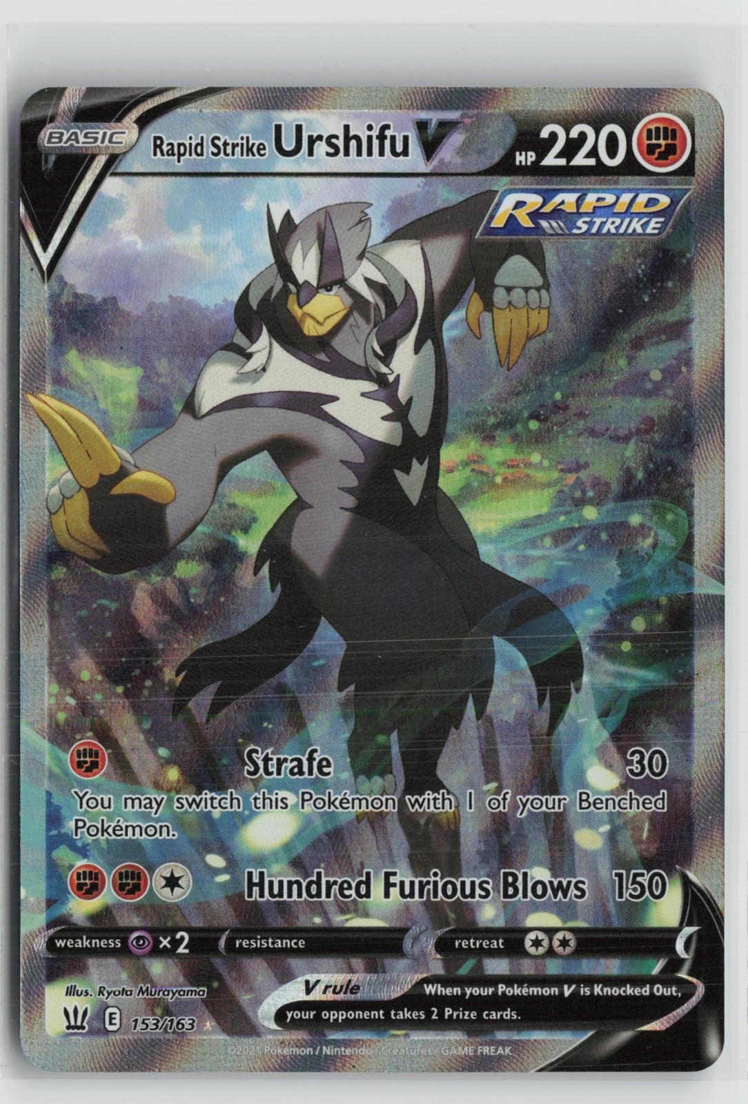 Rapid Strike Urshifu V 153/163 Ultra Rare Battle Styles Pokemon NM