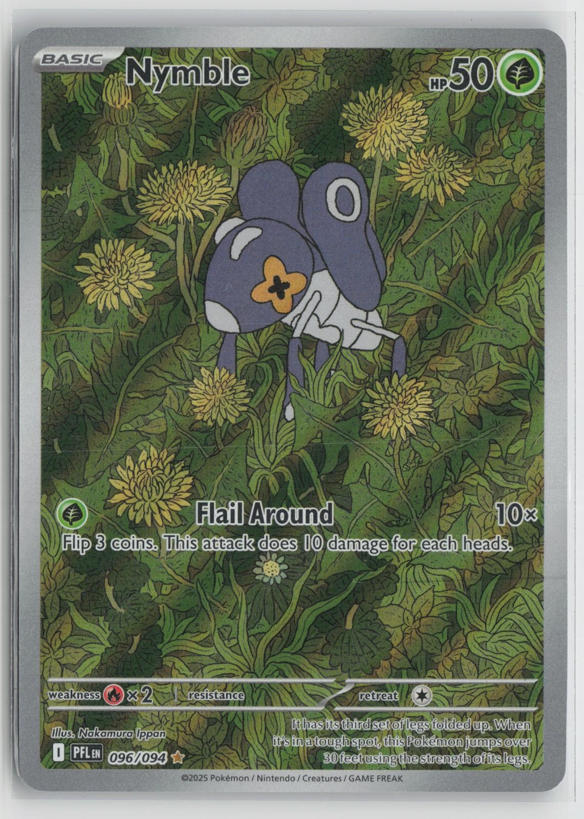 Nymble 096/094 Illustration Rare Phantasmal Flames Pokemon NM