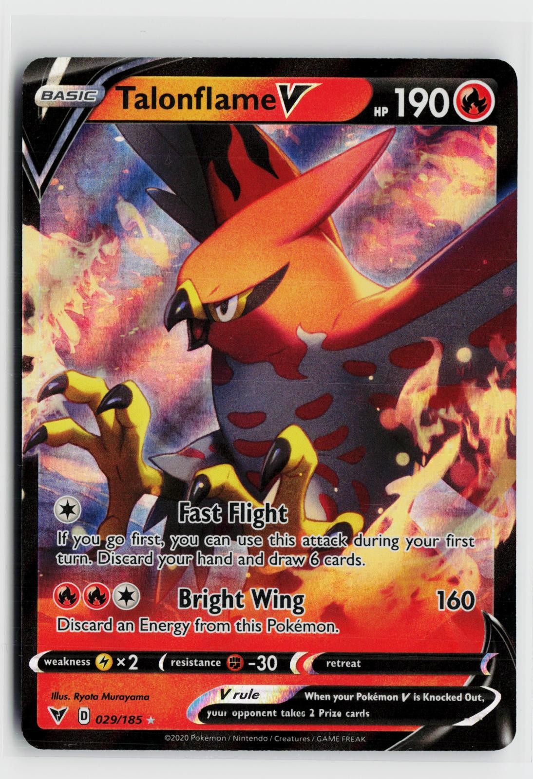 Talonflame V 029/185 Vivid Voltage NM Holo V Rare Pokemon