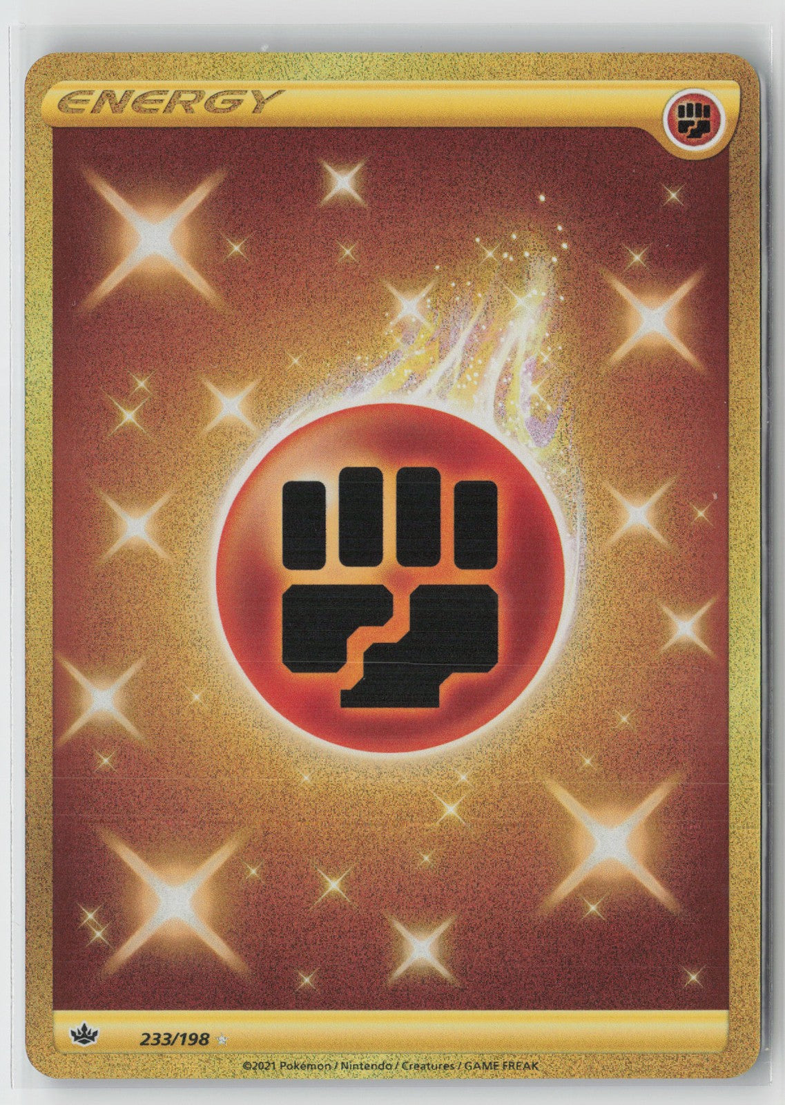 Fighting Energy (Secret) Secret Rare SWSH06: Chilling Reign 233/198 NM