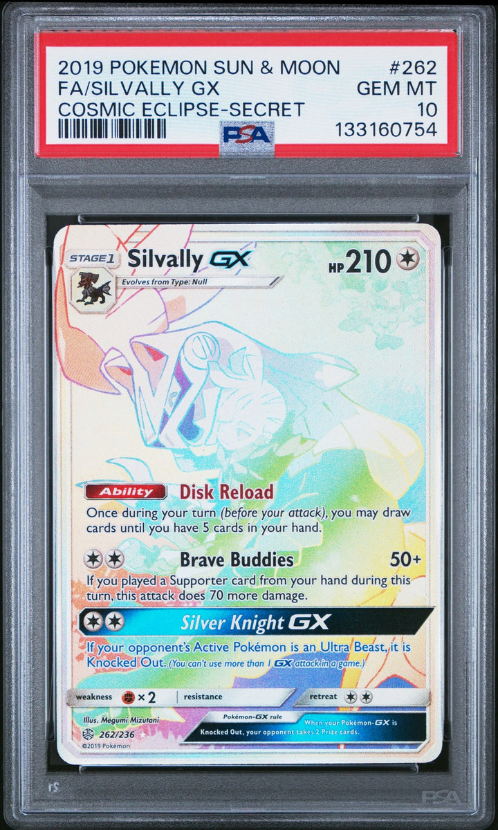 Silvally Gx 262/236 Secret Cosmic Eclipse Pokemon PSA 100