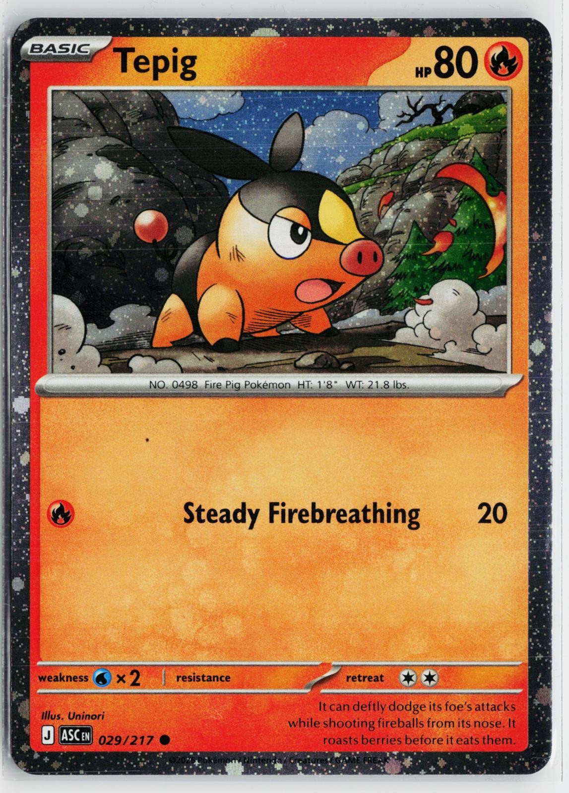 Tepig (Cosmos Holo) 029/217 Miscellaneous Cards & Products NM C Pokemon