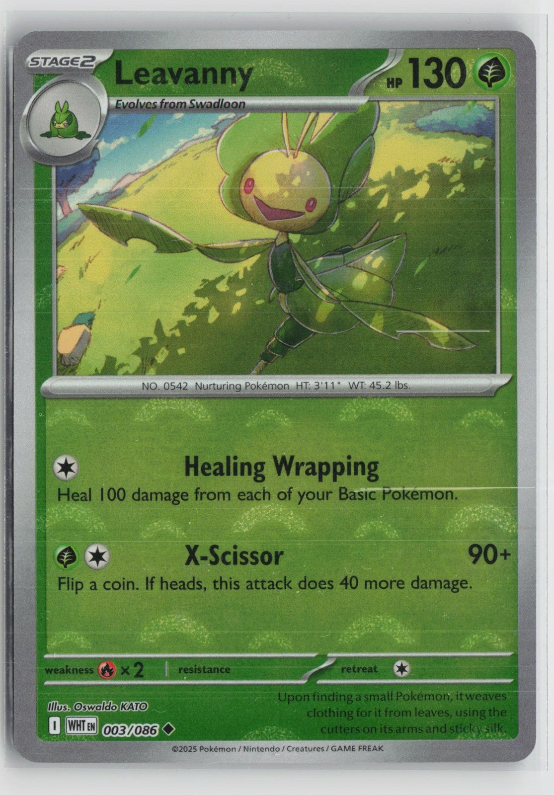 Poke Ball Leavanny 003/086 White Flare Pokemon NM