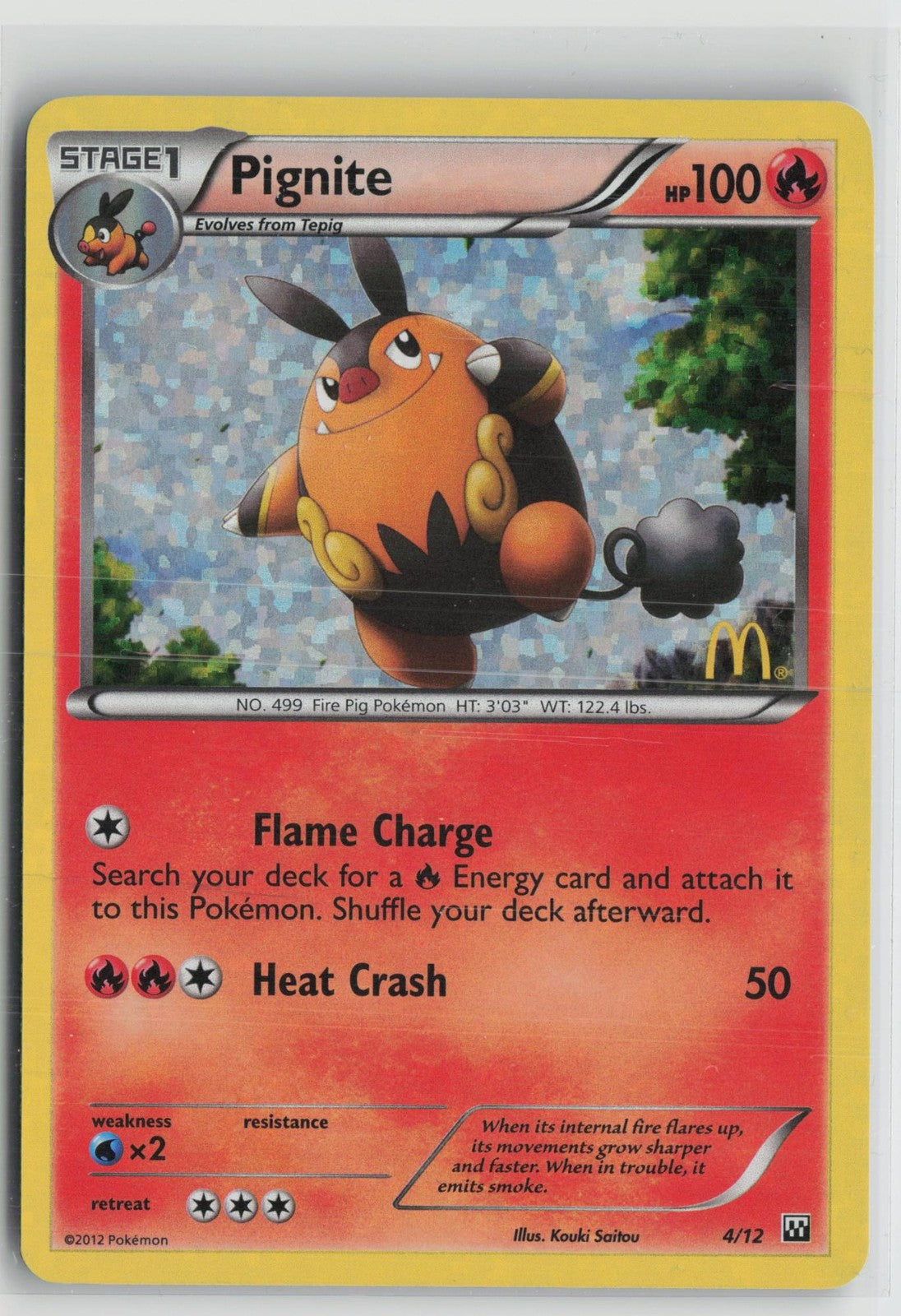 Pignite 17/114 Uncommon Black & White Pokemon NM