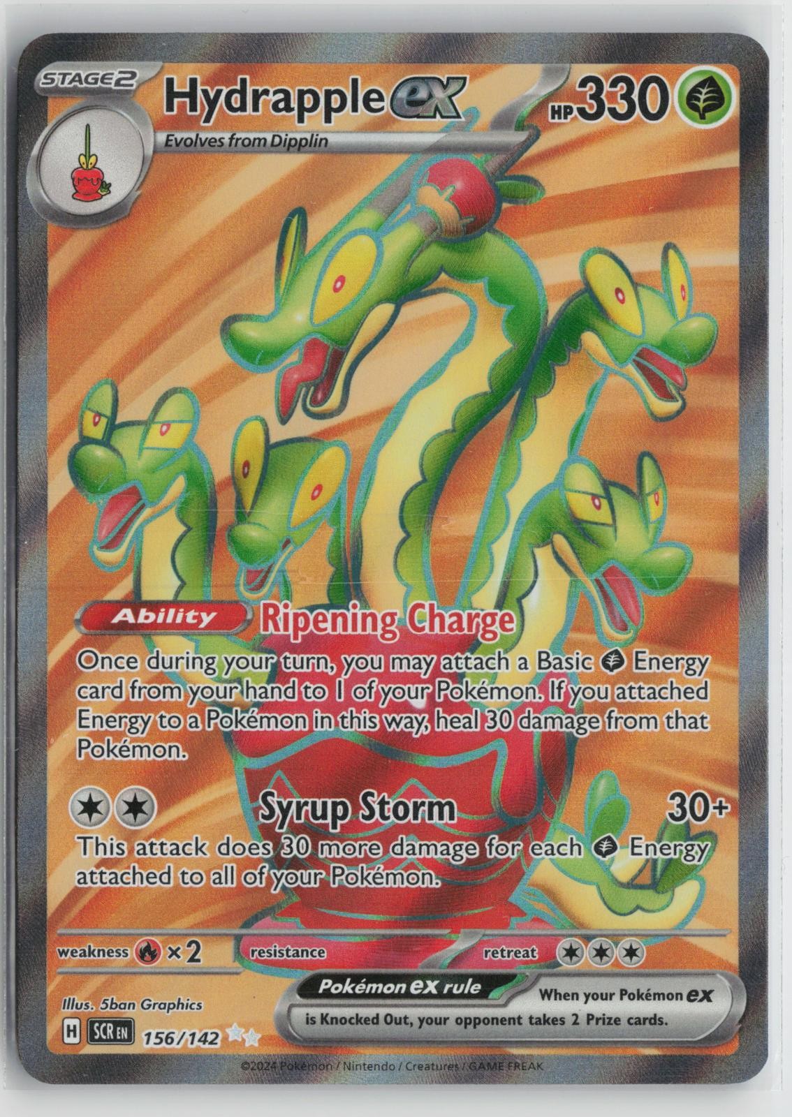Hydrapple ex 156/142 Ultra Rare Stellar Crown Pokemon NM