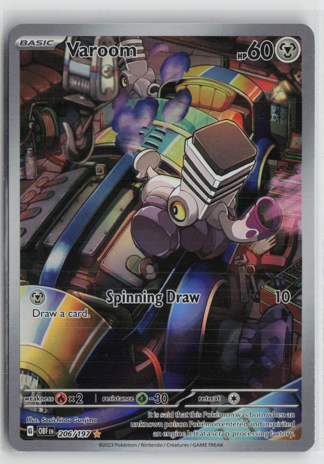 Varoom 206/197 Illustration Rare Obsidian Flames Pokemon NM