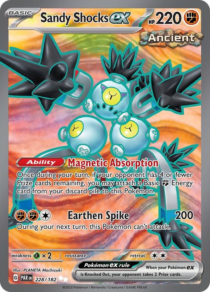 Sandy Shocks ex 228/182 Paradox Rift PAR Ultra Rare near mint Pokemon 2023
