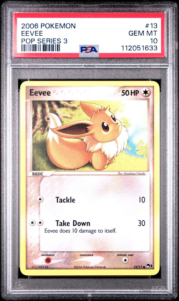 Eevee 13/17 - Pop Series 3 - Pokemon Trading Card Game PSA 10