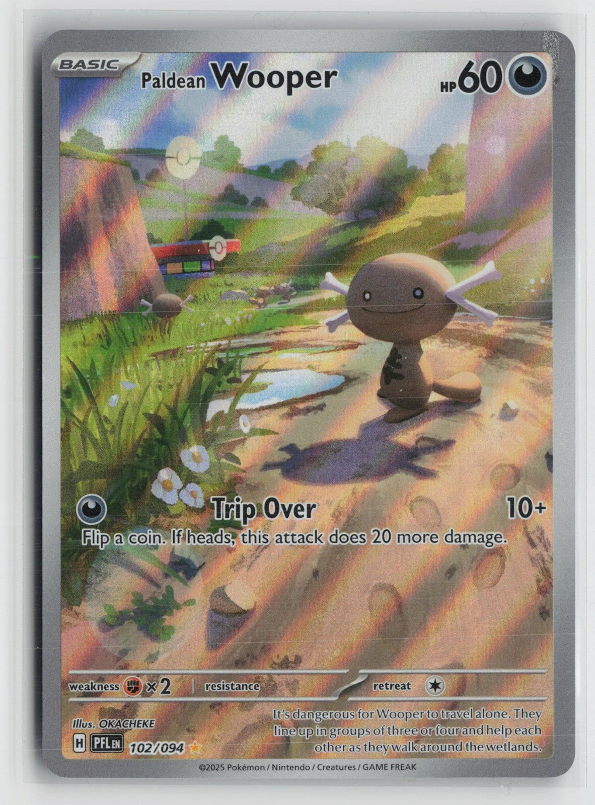 Paldean Wooper 102/094 Illustration Rare Phantasmal Flames Pokemon NM