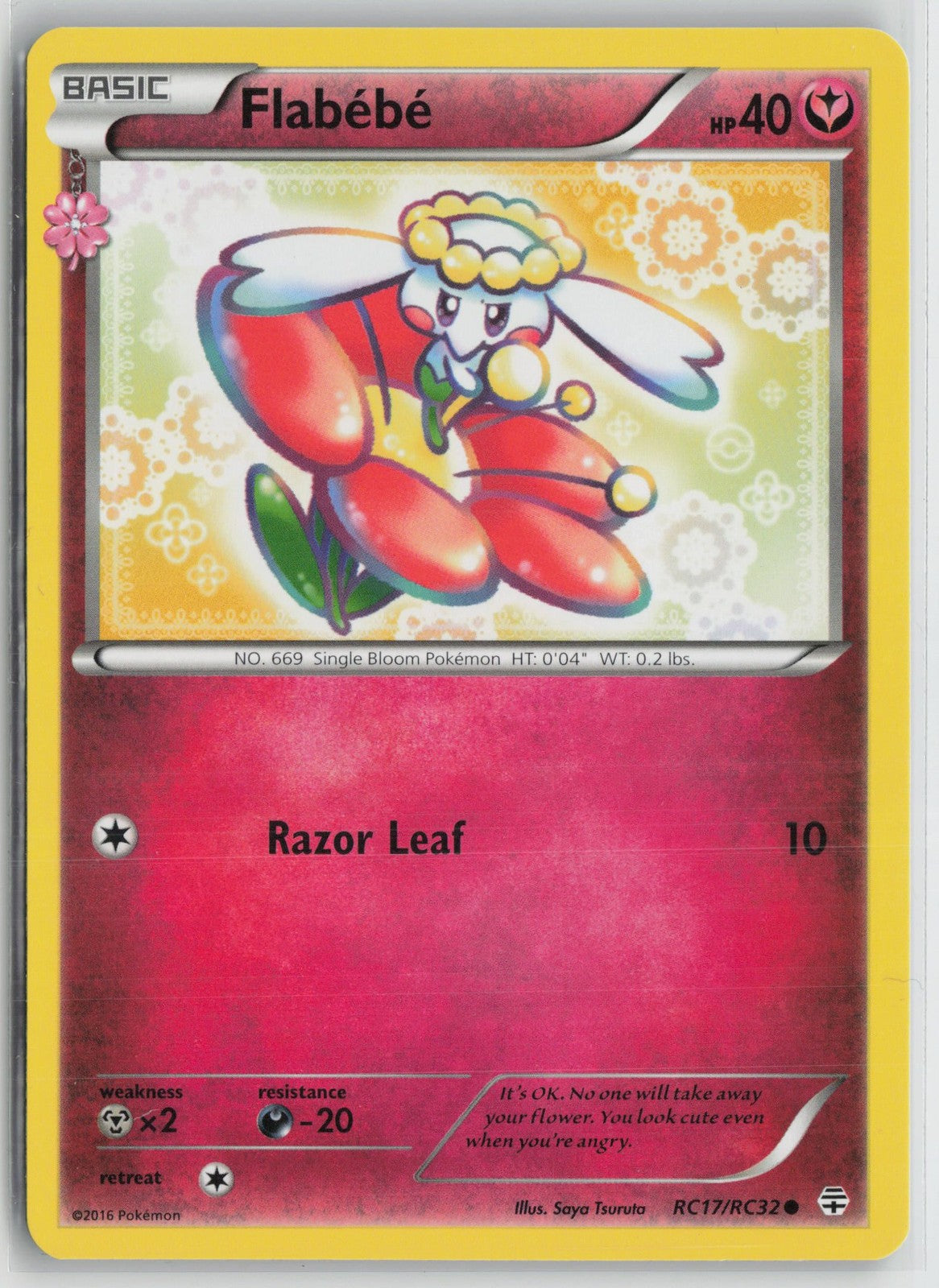 Flabebe RC17/RC32 Common Generations Pokemon NM