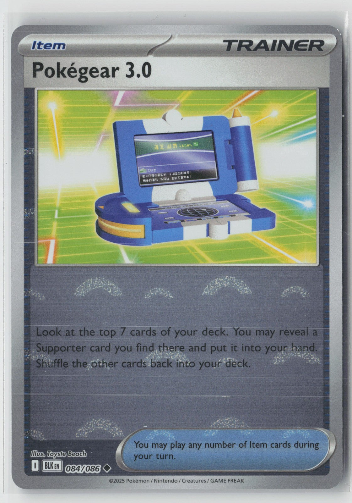 Pokegear 3.0 (Poke Ball Pattern) Uncommon SV: Black Bolt 084/086 NM