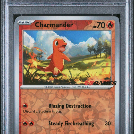 CHARMANDER 004/165 PSA 9 EB GAMES EXCLUSIVE PROMO POKEMON CARD HOLO ENGLISH