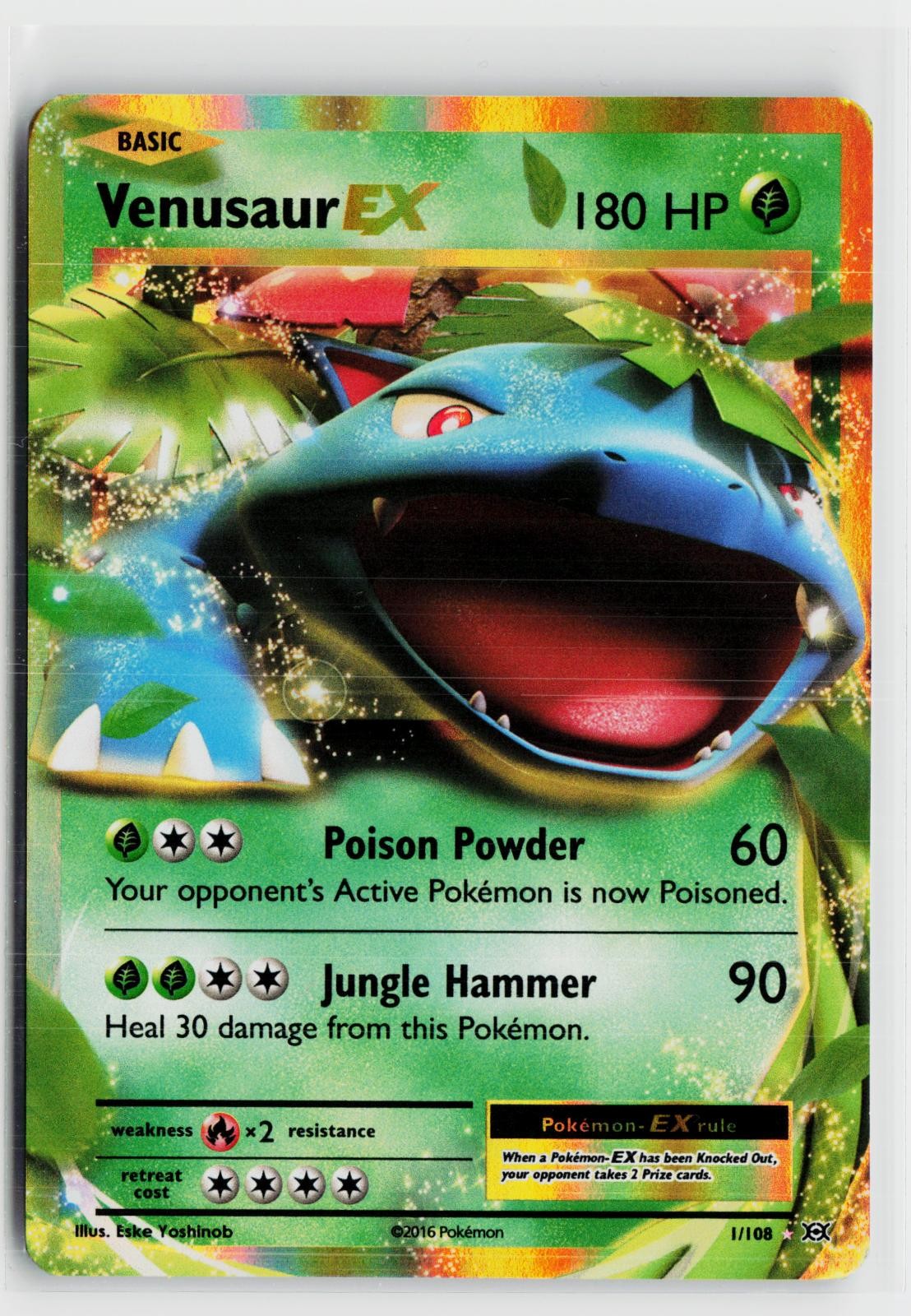 Venusaur EX 1/108 Evolutions NM Holo EX Rare Pokemon