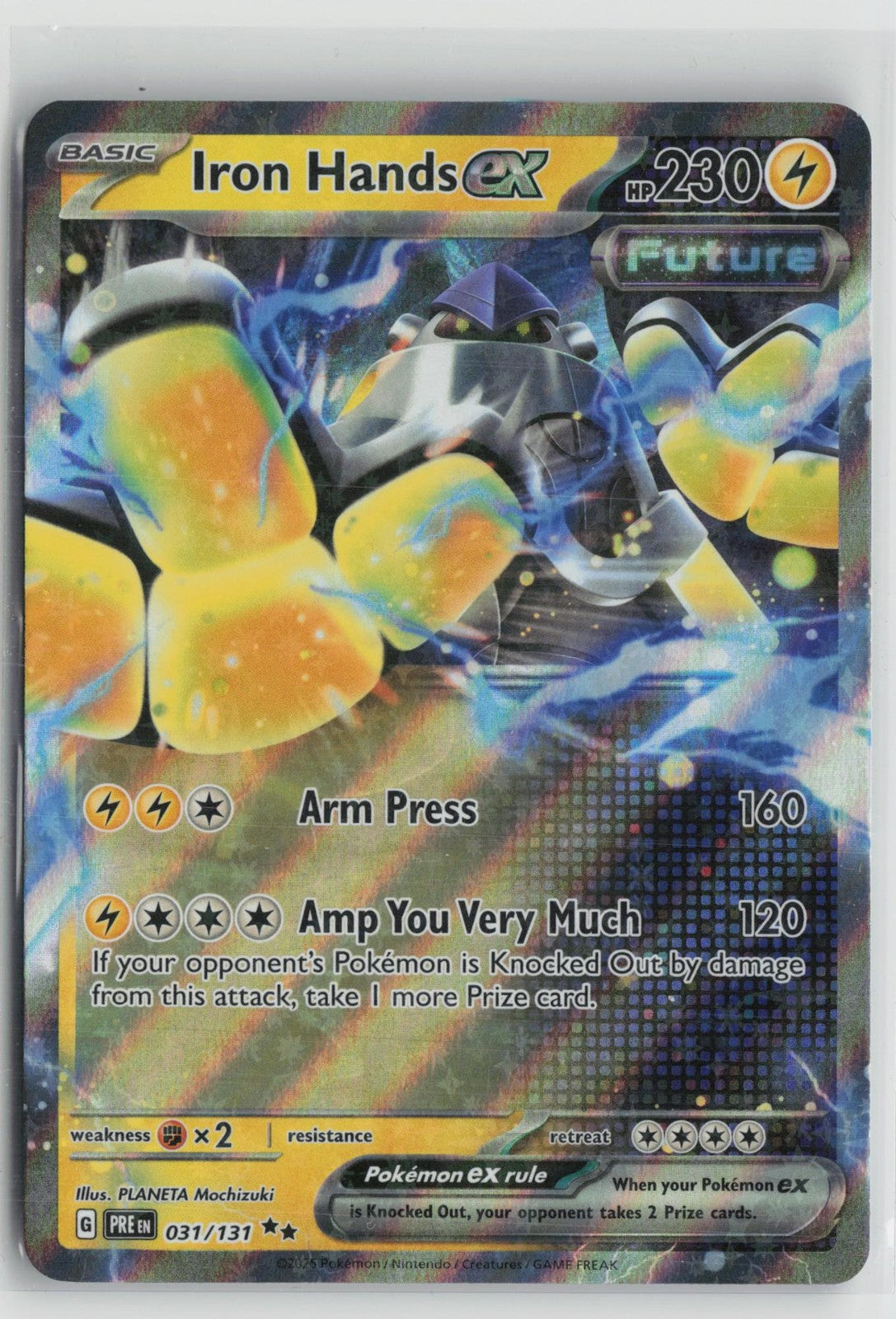 Iron Hands ex 031/131 Double Rare Prismatic Evolutions Pokemon NM
