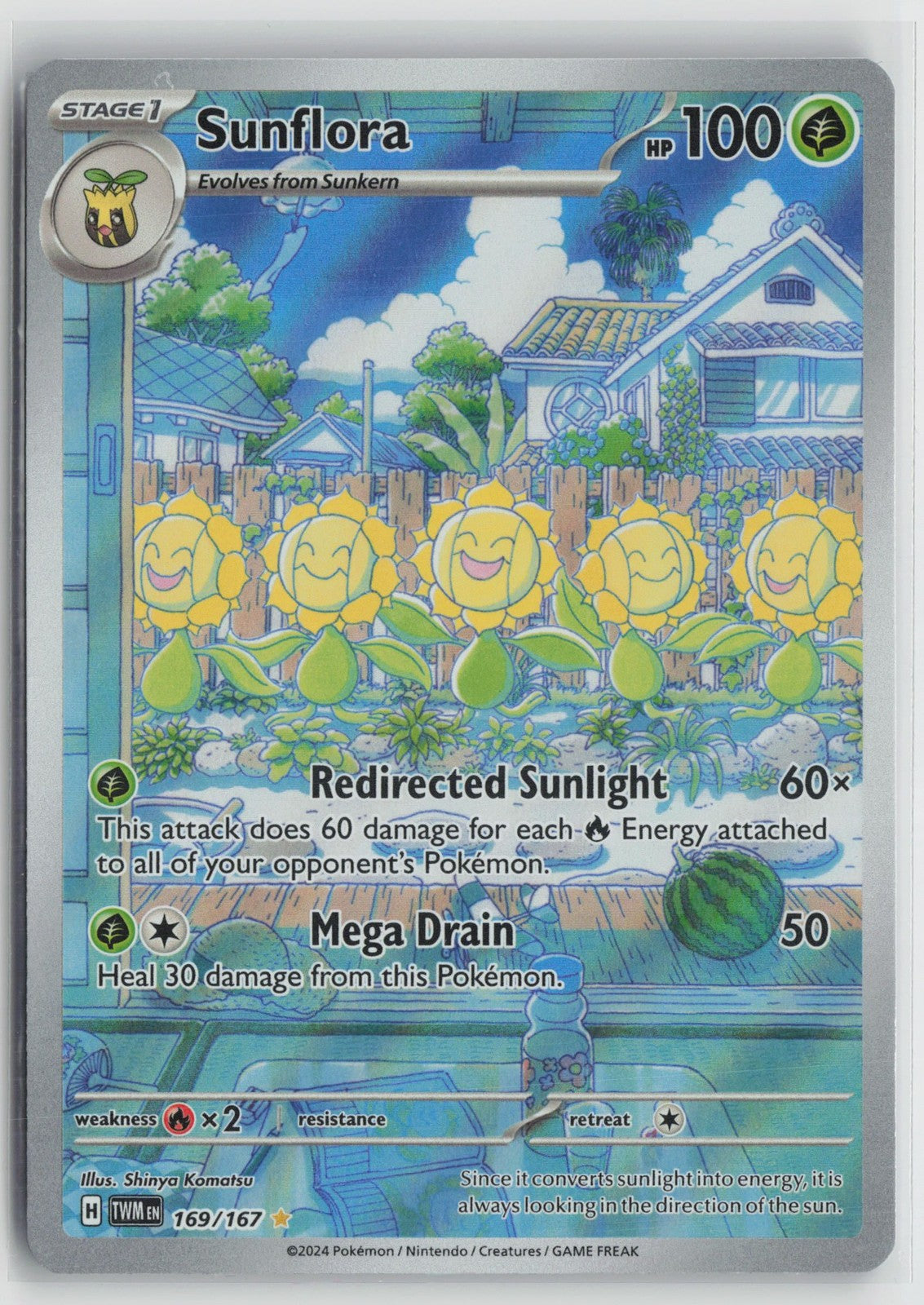 Sunflora 169/167 Illustration Rare Twilight Masquerade Pokemon NM