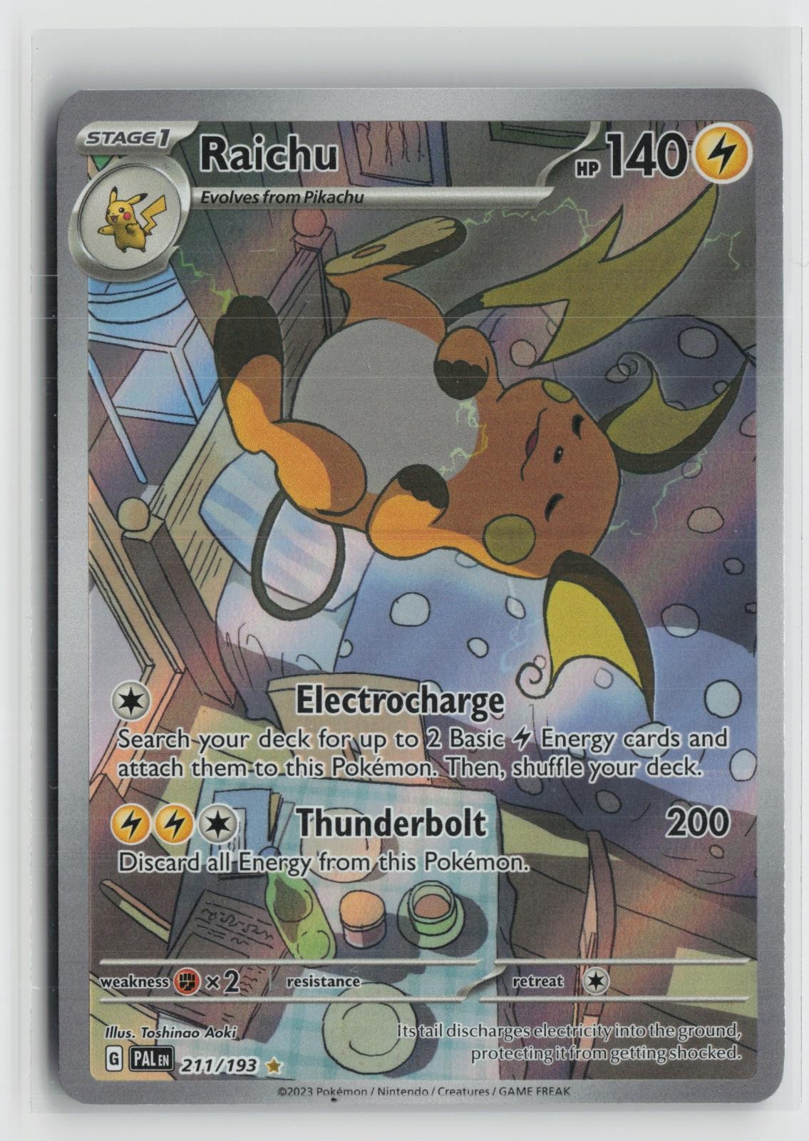 Raichu 211/193 Illustration Rare Paldea Evolved Pokemon Holo NM